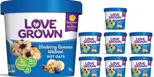 Amazon: Love Grown Blueberry Banana Walnut Hot Oats Only $1 Each (When You Buy 8)