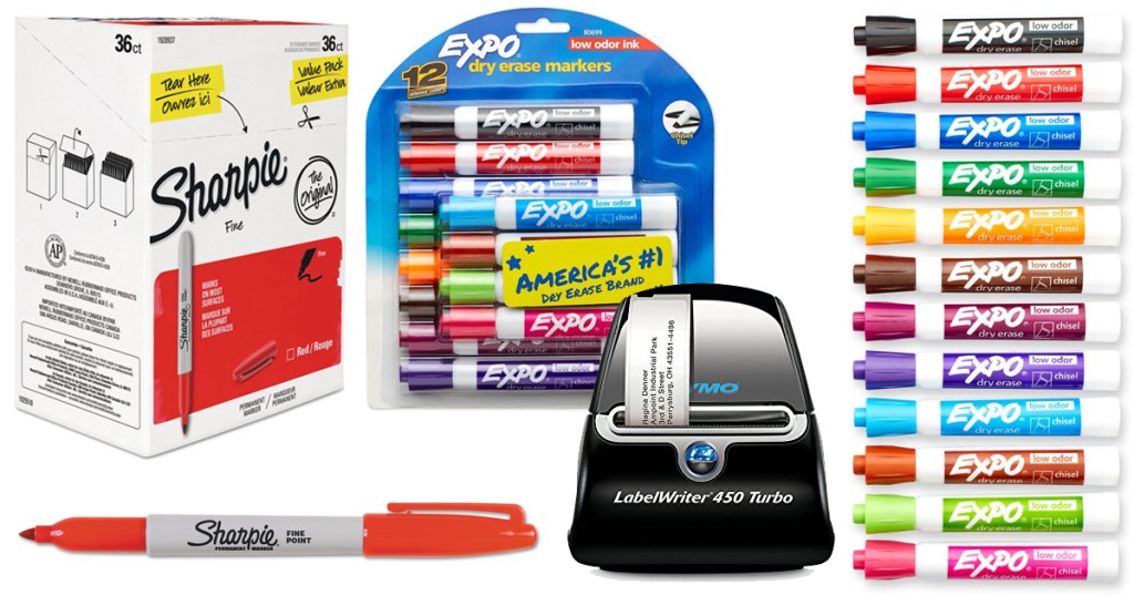 Sharpies, Expo Markers, Dymo Label Maker