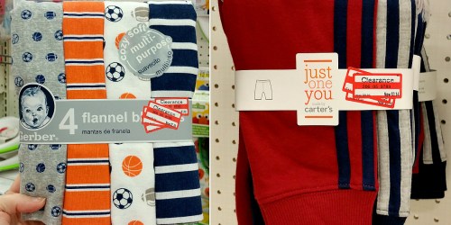 Target: Possible Baby Clearance Deals = $1.48 Gerber Blankets, $4.48 Gerber Sleep ‘n Play 3-Packs + More