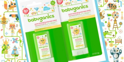 Amazon: TWO Babyganics Baby Sunscreen Sticks Only $4.89 Shipped (Just $2.45 Each)