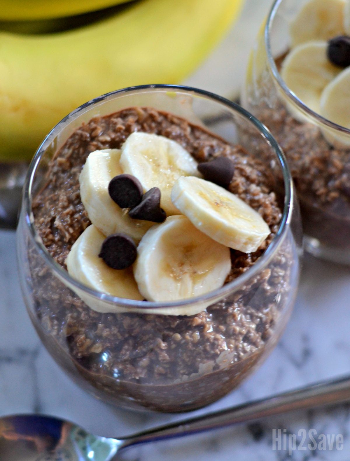 Banana Cocoa Overnight Oats • Hip2Save