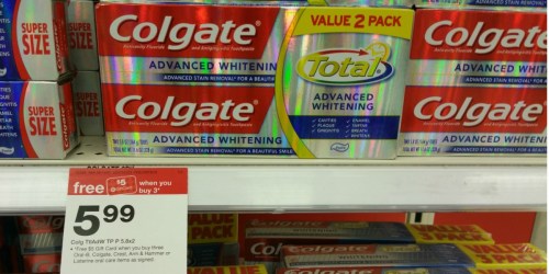 Target: Colgate Total Advanced Whitening Toothpaste Only $1.16 Per Large Tube After Gift Card