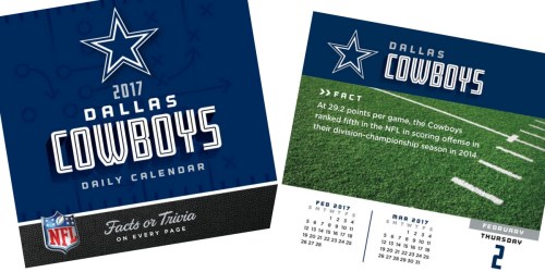 Amazon Lightning Deal: 2017 Dallas Cowboys Box Calendar Only $8 (Regularly $15.95)