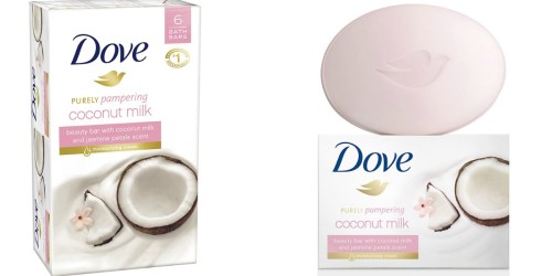 Amazon: Dove Purely Pampering Coconut Milk 6-Count Beauty Bars Only $4.93 Shipped