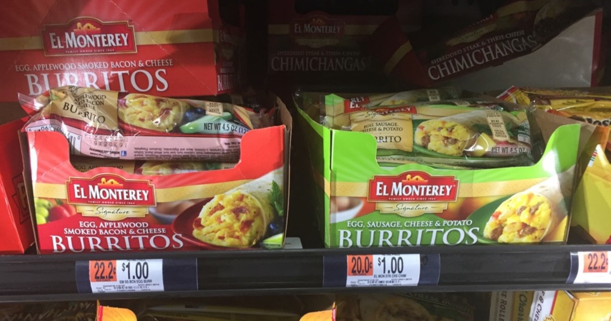 5 New El Monterey Product Coupons = Breakfast Burritos Only 67¢ Each at