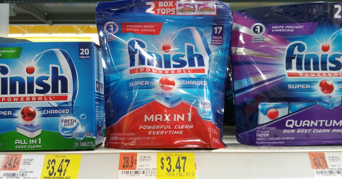Walmart Finish Powerball 17Count Max In 1 Dishwasher Detergent Tabs