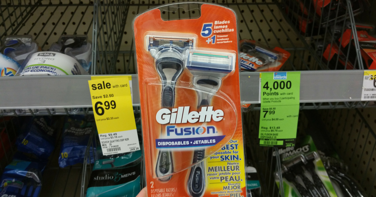 Walgreens Gillette Fusion Disposable Razors 2Pack Only 1.99 Each