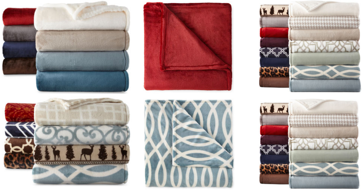 JCPenney Velvet Plush Throws Only 9.99 Each + Plush Blankets Only 14