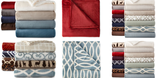 JCPenney: Velvet Plush Throws Only $9.99 Each + Plush Blankets Only $14.99 Each