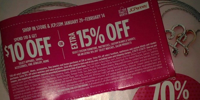 JCPenney: Possible $10 Off $10+ Purchase Coupon (Check Your Mailbox)