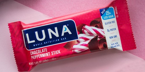 Amazon: 15 Gluten Free Chocolate Peppermint Stick Luna Bars $5.22 Shipped (35¢ Per Bar)