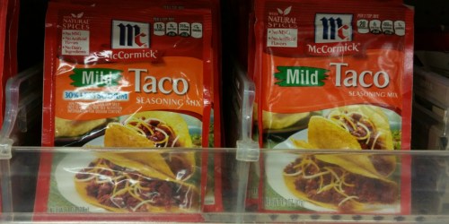 Rare $0.50/2 McCormick Seasoning Mixes Coupon = 25¢ Taco Seasoning at Walgreens & Walmart