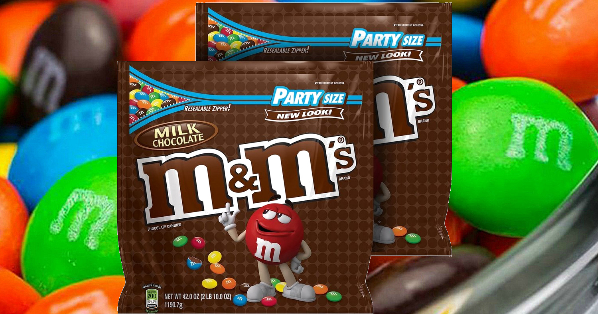  M&M'S Peanut Chocolate Candy Party Size Bag 42 Ounce