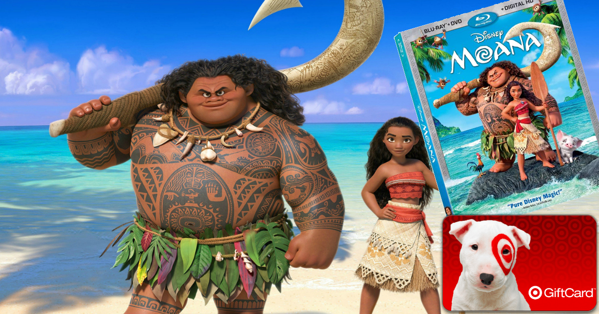 Target.com: Pre-Order Moana Blu-ray/DVD Combo Pack for $19.99 AND Score  Free $5 Gift Card