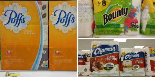 Five NEW Coupons For Bounty, Puffs & Charmin + BIG Savings At Target