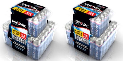 Rayovac AA & AAA Alkaline Batteries 54-Count Combo Pack Only $11.97 (Regularly $18.97)