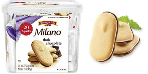 Amazon: TWENTY Pepperidge Farm Milano Cookie 2-Count Packs Only $6.82 Shipped
