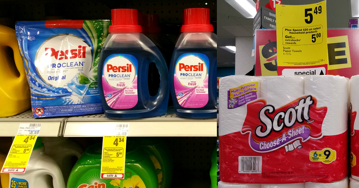 CVS Persil ProClean Laundry Detergent AND Scott Paper Towels Only 2.