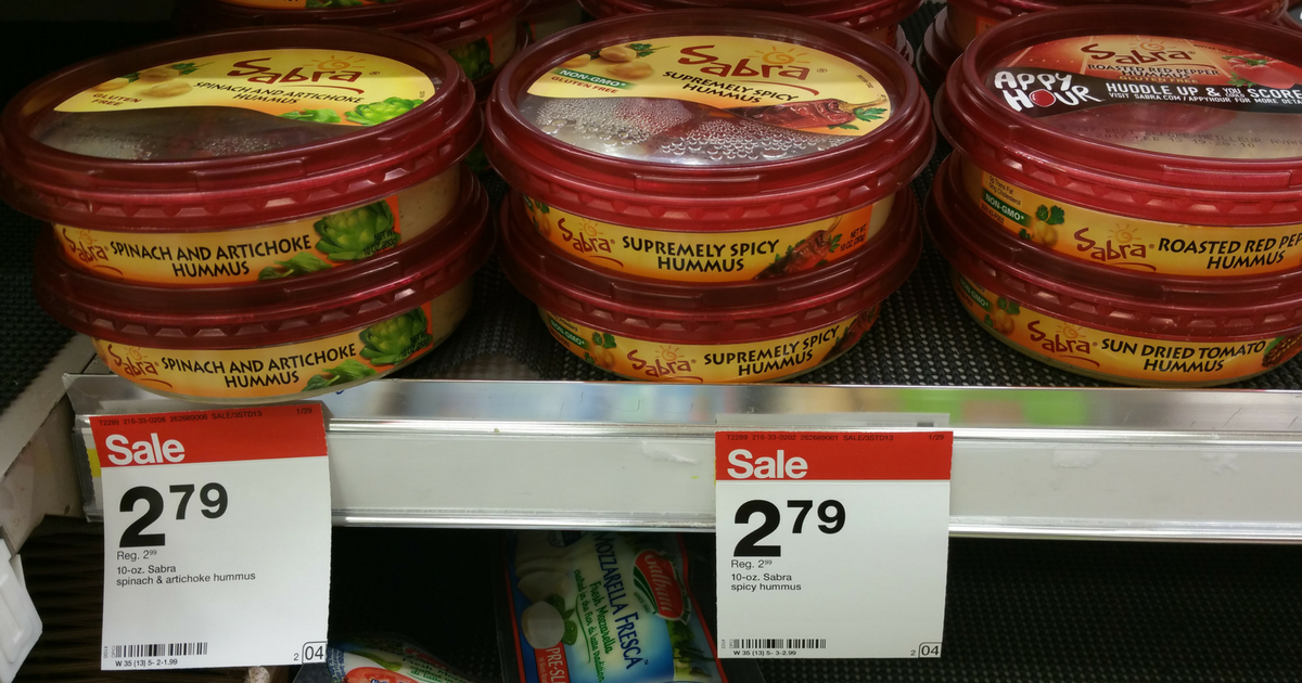 Target Sabra Hummus AND Spread Only 2.65 (Just 1.33 Per Item)