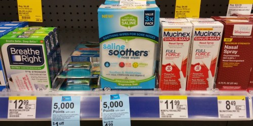 Walgreens: FREE Saline Soothers Nose Wipes 60-Count Pack After Checkout51 (Reg. $8.49)