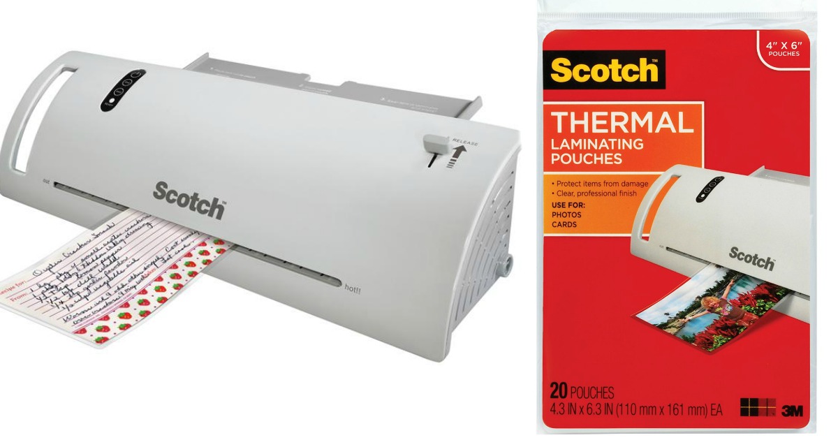 Amazon Prime Scotch Thermal Laminating Pouches 20ct Only 1.99 Shipped