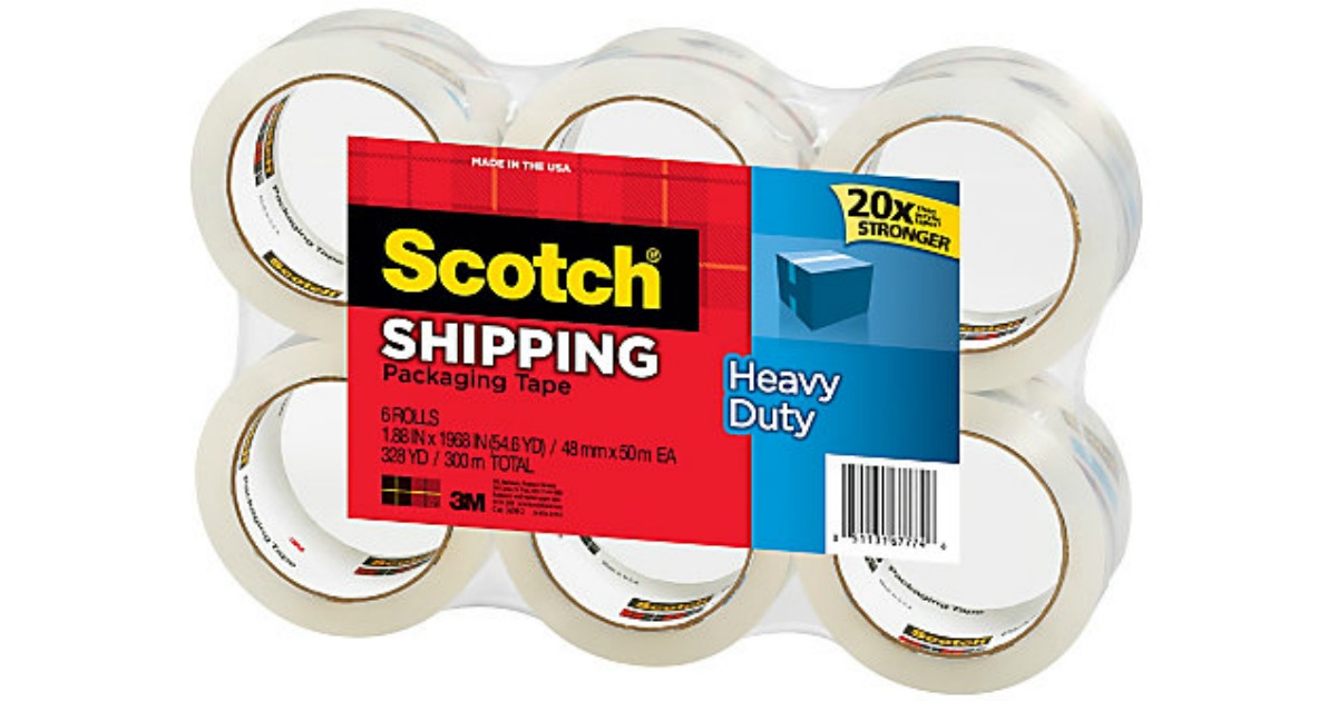 Office Depot/OfficeMax FREE Scotch Packing Tape 6Pack, 1¢ Binders