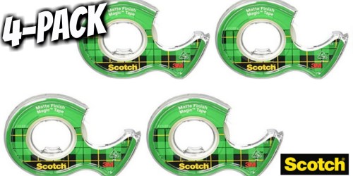 Amazon: Scotch Magic Tape In Dispensers 4-Pack Only $2.13 (Just 53¢ Each)