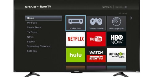 Best Buy 4 Hour Flash Sale: Sharp 55″ LED Smart Roku HDTV Only $399.99 w/ Free Delivery & More