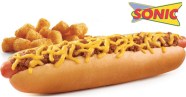 Sonic Drive in Footlong Coney Dog And Tots Only 3 99