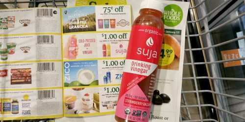 Whole Foods: FREE Suja Oranic Drinking Vinegar, $5 Off $20 Fruit & Vegetable Purchase + More