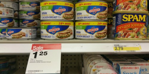 Target: LARGE Swanson Premium Chicken Breast Cans Only $1.25 Each (No Coupons Needed)