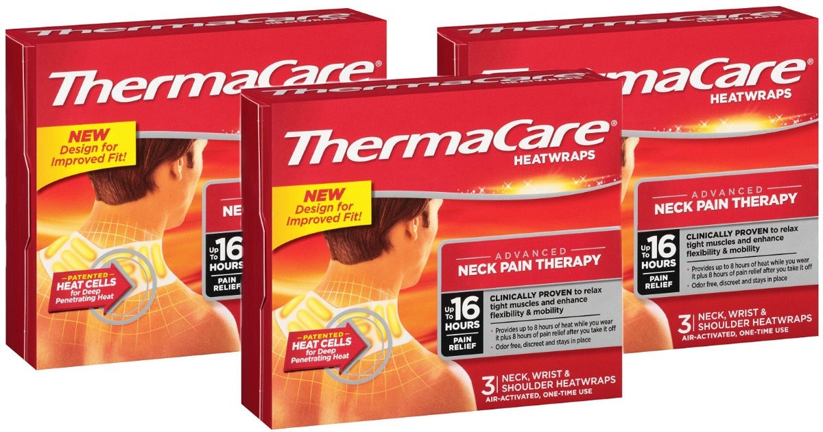 Amazon THREE ThermaCare Neck HeatWraps 3Count Packs Only 8.54
