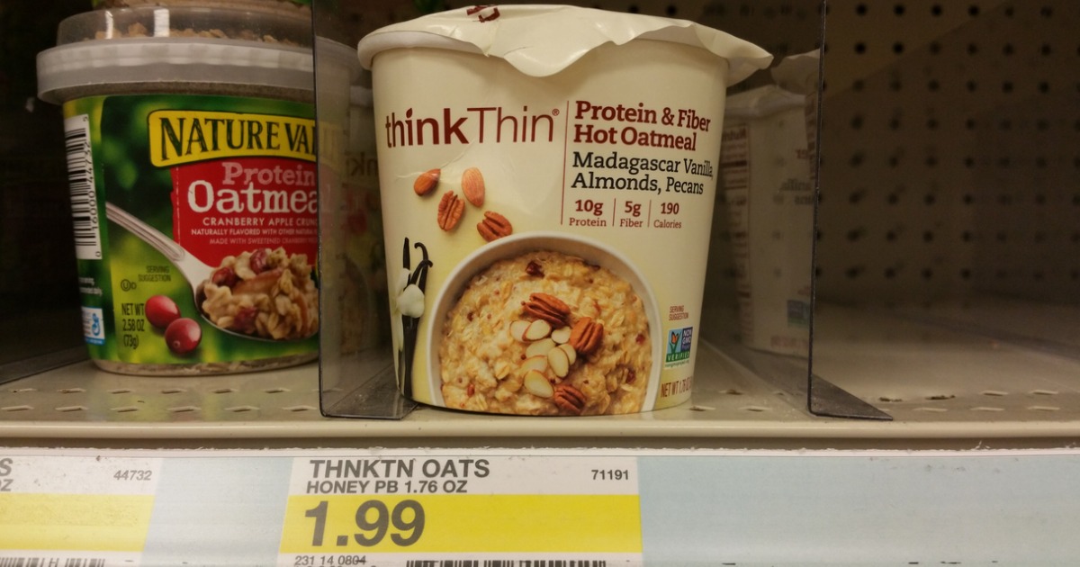 Target ThinkThin Oatmeal Cups Only 1.09 Each + More