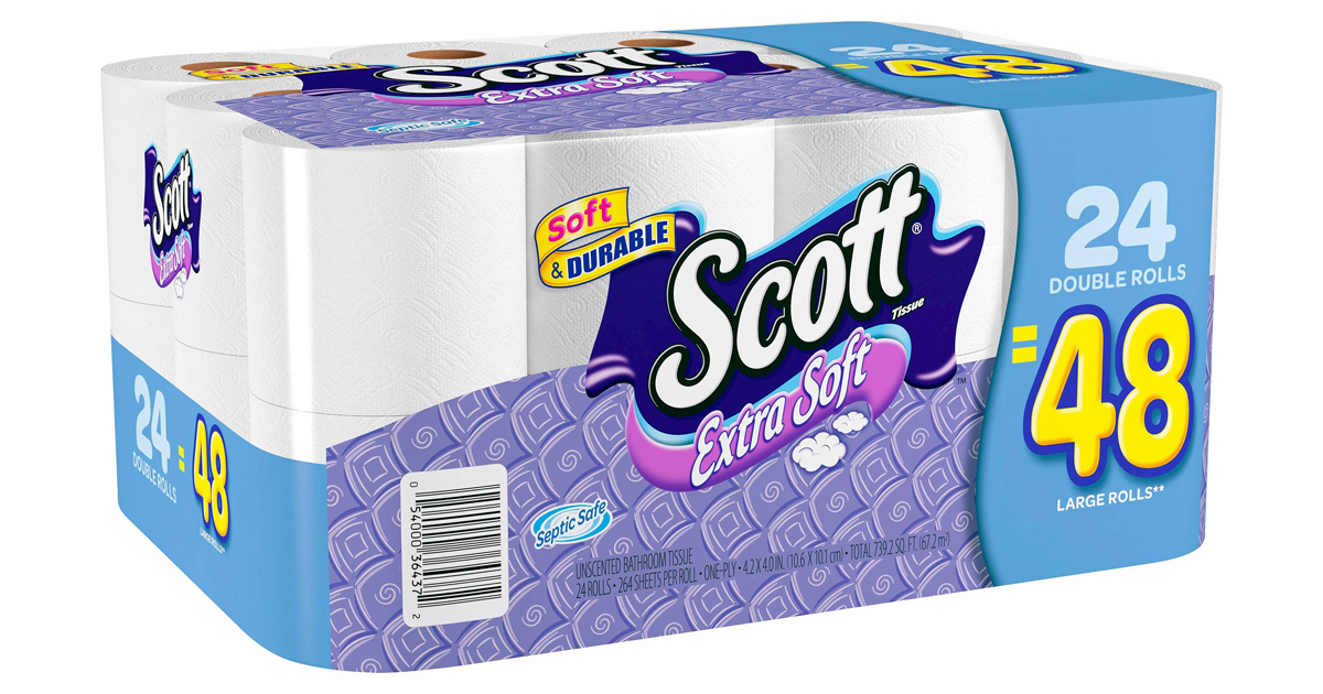 Staples Scott Extra Soft Bath Tissue 24Pack Only 7.99 (Regularly 15.99)