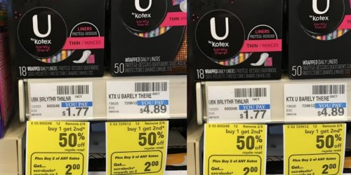 CVS Shoppers ~ U by Kotex Liners Only 33¢ After Extrabucks (No Coupons Needed) + More