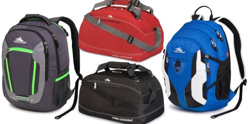 High Sierra Backpacks & Duffels Only $24.99 – $27.99 (Regularly $100)