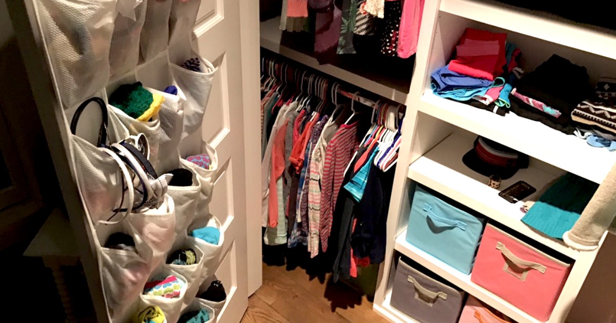 Clever Kids Closet Organization Hacks Hip2save,Where To Hang Curtains With Craftsman Trim