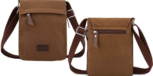 Amazon: Vintage Canvas+Leather Crossbody Bag Only $15.97 (Regularly $49.99)