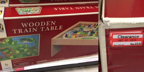 Target Clearance Find: Wooden Train Table Possibly Only $20.98 (Regularly $69.99)