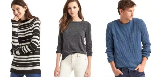 GAP.com: 40% Off Purchase = Merino Women’s Wool Blend Sweater Only $13.19 (Reg. $49.95) & More