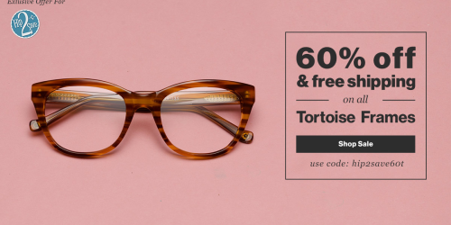 GlassesUSA: 60% Off Tortoise Frames + Free Shipping = Complete Pair of Glasses $23 Shipped