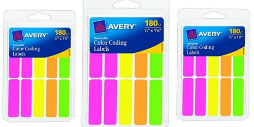 Amazon: Avery Rectangular Color Coding Labels 180-Count Only $1.68 (Regularly $5.24)