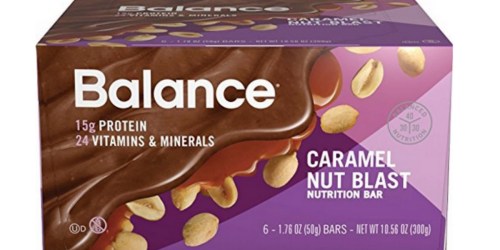 Amazon: Balance Caramel Nut Blast Bars 6-Count Only $3.16 Shipped (Just 53¢ Per Bar)