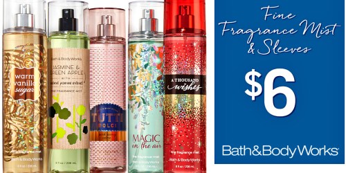 Bath & Body Works: Free Shipping on $25 Orders (Today Only) + $6 Fine Fragrance Mists