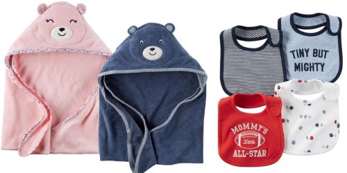 Kohl’s Cardholders: Carters Hooded Towels & 4 Pack Bibs Only $6.72 Each Shipped (Reg. $24)