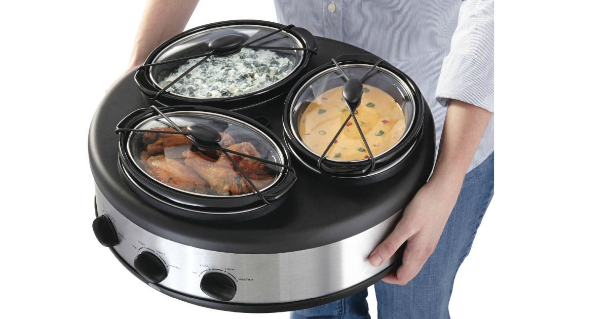Best Buy Chefman 4.5Quart Triple Slow Cooker Only 29.99 (Regularly
