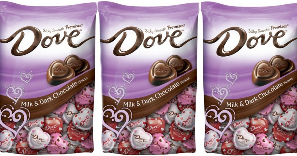 Dove Promises Valentine Milk and Dark Chocolate Candy Hearts Variety Mix 19.52oz Bag