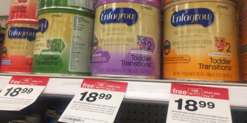 Target: Enfagrow Formula Canisters Only $11.47 Each After Gift Card (Regularly $18.99)