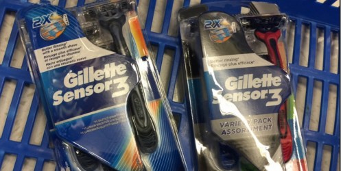 Walmart: Gillette Sensor3 Disposable Razors 4-Pack Only $2.97 (74¢ Per Razor)
