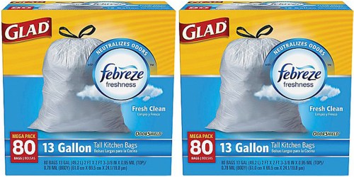 Staples.com: 80 Glad OdorShield Tall Kitchen Trash Bags As Low As $9.03 (Regularly $15.99)